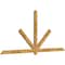 Ekena Millwork Kennewick Rough Sawn Timber Gable Bracket, Western Red Cedar, 108"W x 49"H x 2"D x 4"F, 11/12 Pitch GBW108X49X0204KEN00RWR - alternate 3